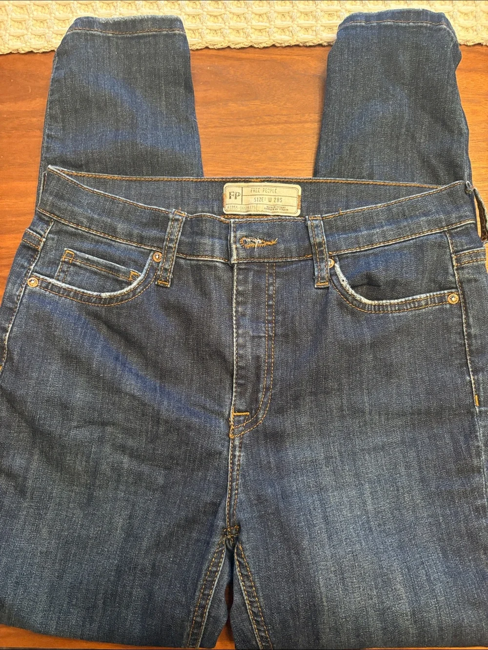 Free People Dark Blue Women’s Jeans - Classic Straight Leg